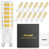 DiCUNO Dimmerabile Lampadina LED G9, 4,5W equivalente a 50W lampadine alogene, Bianco caldo 2700K, 450LM, G9 LED dimmerabile per bagno, ...