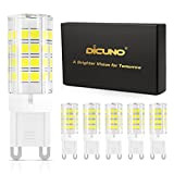DiCUNO G9 LED Lampadine del 3.5W (Equivalente a 40W Lampada Alogena), 440LM, Bianco freddo 6000K, AC100-240V, Non-dimmerabile, Risparmio energetico, Base ...