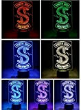 Distintivi di luce notturna 3D Riverdale Serpente Luce di notte LED Southside Serpents Decor Sign Cose Riverdale Accessori Lampada da ...