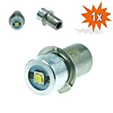 Do.LED p13.5s LED CREE torcia lampada lampadina bianco 5 Watt fino a 250 Lumen 4,5 V – 10 Volt DC Funzionamento corrente