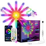 Dreamcolor RGB - Striscia di luci a LED per fuochi d'artificio con telecomando, effetto chasing, sincronizzazione con musica, decorazione di ...
