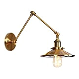 DROMEZ Industriale Vintage Lampada da Parete Estensibile a Lungo Braccio,Applique da Parete Loft Caffè Interno E27 Metallo Illuminazione Faretti da ...