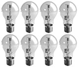 Duracell e27 100w a-shape eco alogena dimmerabile es edison screw light bulb, equivalente a 130w, 1800 lumen (8 lampadine)