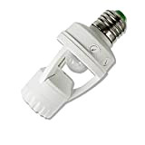E27/E14/B22 vite lampada lampadina a LED del sensore di movimento PIR a infrarossi con interruttore, White, E14
