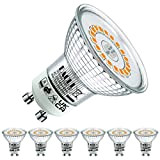 EACLL Lampadine LED GU10 6W Equivalente a Alogena 80W, Pacco da 6, 610lm Luce Bianco Caldo 2700K, Faretti AC 230V ...