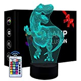 Eala Regalo di Compleanno per Ragazzi, Regalo dimmerabile 3D LED Lampada Notturna per Bambini di 4-10 Anni Dinosauro Giocattolo di ...