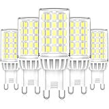 Eco.Luma Lampadine LED G9 Bianco Freddo 6000K, 6W Alogena 50W 60W, Non Dimmerabile G9 LED Lampada, Senza Sfarfallio Angolo del ...