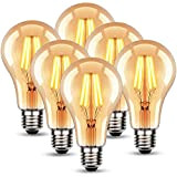 Edison Lampadina Led E27, HUSTUNG Vintage Lampadine LED E27 4W (equivalente a 40W) , Lampadine LED E27 Luce Calda 2700K ...