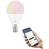 EGLO connect.z Smart Home lampadina Led E14, P45, ZigBee, app e controllo vocale, dimmerabile, colore della luce regolabile, 470 lumen, ...