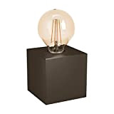 EGLO Lampada da tavolo Prestwick 2, lampada da tavolo a fiamma industriale, lampada da letto in metallo, lampada soggiorno in ...