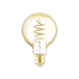 EGLO LED E27 dimmerabile, lampadina a globo con spirale, lampada vintage ambra, illuminazione retrò, 4 Watt (equivalente a 25 W), ...