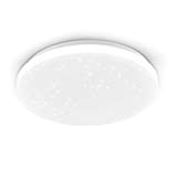 EGLO Plafoniera a Led Pogliola-s, diametro 31 cm, lampada soggiorno effetto cristallo, in acciaio e plastica, lampada soffitto bianca da ...