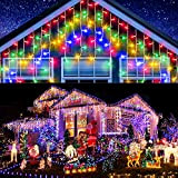 Elegear Luci Tenda Esterno 20M 800 LEDs, Luminosa Cascata per Natale, Festa, Nozze e Giardino, Catena di luminose Impermeabile con ...