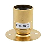 ElekTek ES Edison Vite E27 Portalampada a stecche fisse con gonna liscia Ideale per il montaggio su superficie piane, Lampadine ...