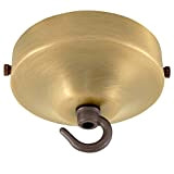 ElekTek Rosone lampadario con gancio, concavo, diametro 100 mm - Per il montaggio di lampade e lampadari - Finiture metalliche ...