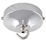 ElekTek Rosone lampadario con gancio, concavo, diametro 100 mm - Per il montaggio di lampade e lampadari - Finiture metalliche ...