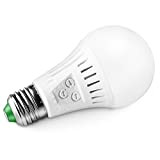 Elrigs Lampadia LED con sensore di movimento e sensore crepuscolare, E27, 7W equivalente a 60 W, sensibilità di movimento, impostazione ...