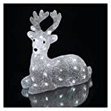 EMOS Aratrio luminoso in acrilato con 40 LED, decorazione natalizia originale, bianco freddo, IP44, per esterni, cavo da 5 m ...