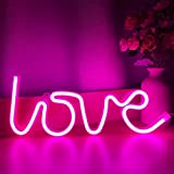 ENUOLI Amore Luce al Neon Rosa Neon Sign Neon Love Sign Art Lampada da Parete USB/Batteria LED Neon Sign Neon ...