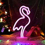 ENUOLI Neon Flamingo Luci al neon a LED con supporto base luce notturna al neon, per la casa e la ...