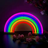 ENUOLI Rainbow Neon firmas arcobaleno luci al neon al neon Night Wall Night Light batteria/USB Labbra a lampada al neon ...