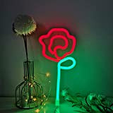 ENUOLI Rose Neon Sign Lampada da Parete al Neon USB o a Batteria LED Neon Sign Luce al Neon per ...