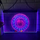 Espresso Cappuccino Tazza da caffè con display a 2 colori LED insegne al neon decorazione per la casa Capodanno da ...