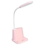 ETJar Multi-Function Desk Lamp, lampada da tavolo per lo studio, portapenne, Rosa, Bianco (Colore: Rosa),Rosa