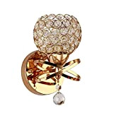 European Wall Lights Crystal Gold Glass Wall Lamp Bedroom Bedside Lamp Wall Sconces for Home Deco Bedroom Wall Light Wall ...
