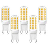 EvaStary G9 Lampadine LED, 5 Pezzi 3W Lampadina G9, Equivalente 40W Lampada Alogena, 400Lm 3000K 220-240V Luce Calda Lampade G9, ...