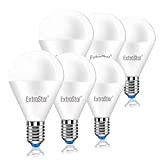 EXTRASTAR Lampadina LED E14,8W Equivalenti a 64W,3000K,luce bianca calda,Confezione da 6