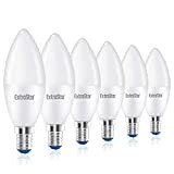 EXTRASTAR Lampadine LED Candela,E14,8W Equivalenti a 64W,6500K,luce bianca fredda,Confezione da 6