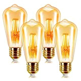 EXTRASTAR LED Lampadina Vintage Edison 6W E27 2200K 540LM Edison lampadina Vintage Retro Stile Lampadine Decorativo luce filamento della lampadina ...