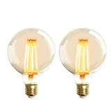 EXTRASTAR LED Lampadina Vintage Edison, G95 6W E27 bianco caldo 2200K Edison lampadina Vintage Retro Stile Lampadine Decorativo luce filamento ...