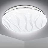 EXTRASTAR LED Plafoniera 24W 1900LM Bianco 6500K, Lampada a soffitto, Rotonda 33CM Moderno Plafoniere, per Soggiorno Bagno Camera da Letto ...