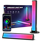 Ezanaki LED Smart Lampade, RGB Dimmerabile LED Lightbar 2 Pack, Lampada Led Bar con 16 Milioni Colori e Modalità Musica, ...