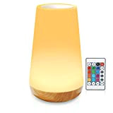 F&Y Luce notturna, lampada da comodino Smart Touch, lampada da scrivania a led batteria, lampada camera da letto (Luce bianca ...