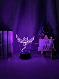 Fairy Tail Cat Happy Fly Lampada a luce notturna a led per arredamento camera da letto Regalo per bambini Lampada ...