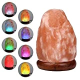 FANHAO Lampada USB di sale himalayano con 7 colori che cambiano, luce naturale di sale bagliore artigianale luce notturna per ...