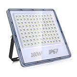 Faretto LED da Esterno, 100W 10000 Lumens Faro LED Esterno, IP67 Impermeabile 6500K Luce Bianca Fredda Super Luminoso per Giardino, ...