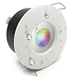 Faretto led luce colorata doccia 10W bagno turco cromoterapia IP65 GU10 RGB 230V