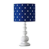 Fashion Living Room Bedroom Bedside Table Lamp Creative Children's Table Lamp White Environmental Protection High-Density Resin Lamp Body PVC Fabric ...