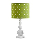 Fashion Living Room Bedroom Bedside Table Lamp Creative Children's Table Lamp White Environmental Protection High-Density Resin Lamp Body PVC Fabric ...