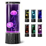 FBSPORT Lampada Meduse LED con Meduse, 17 Cambia Colore Jellyfish Lamp led Acquario Meduse Lampada, Alimentazione a batteria/USB, Lampada Medusa ...