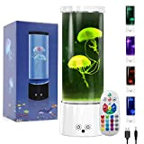 FBSPORT lampada meduse USB Lava lamp lampada per acquario con meduse Jellyfish Lamp LED con 17 cambia colore Regalo per ...