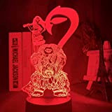 Festival 3D Illusion Lamp LED Night Light Cartoon Moana E Maui Figura Cambia Colore Sensore Tattile Telecomando per Kid Room ...