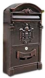 FHW Cassetta postale per appendere sulla cassetta postale dell'annata della parete con cassetta postale di blocco Cassaforte sicura, cassetta postale ...