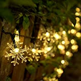 Fiaba String Light LED Solar Snowflake Luci natalizie impermeabili per decorazioni domestiche Luci stringa usb 10m100 led