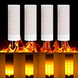 Fiamma LED G4 Base 2W Lampadine a effetto fuoco 36 LED 3635 LED SMD DC 8-30V Lampadine a sfarfallio a ...