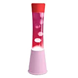 Fisura - Lampada lava rosa. Base rosa, liquido rosa, lava trasparente e coperchio rosso. Lampada ad effetto rilassante. Con lampadina ...